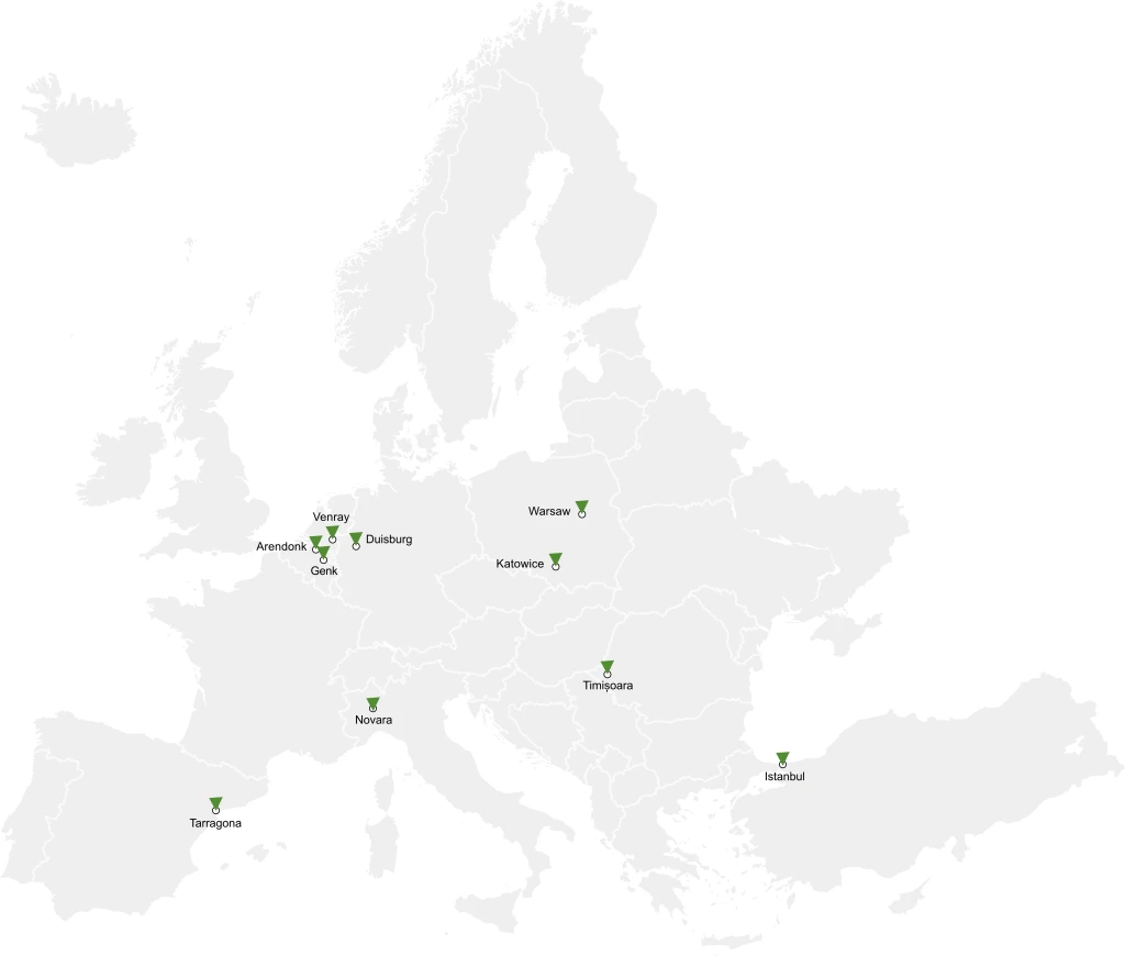 Map with Move Intermodal offices marked on it